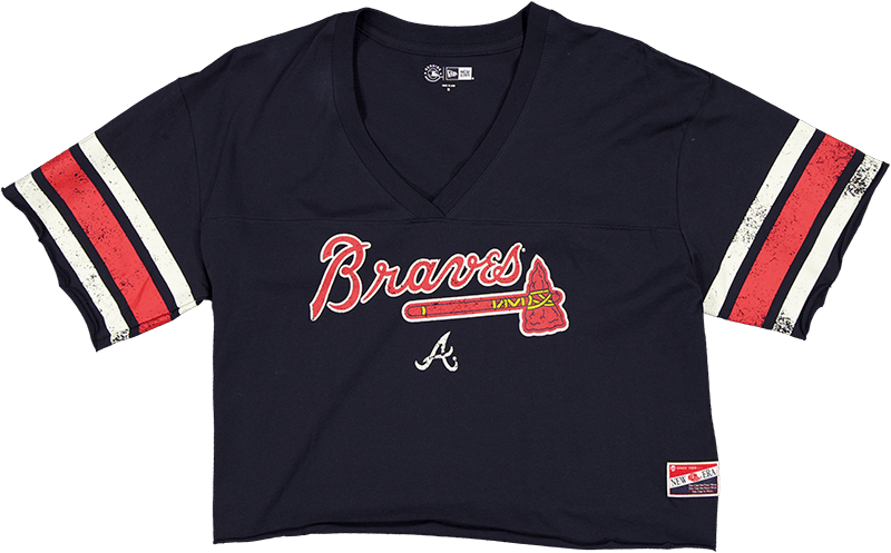 Atlanta Braves Throwback Cropped Women's T-Shirt