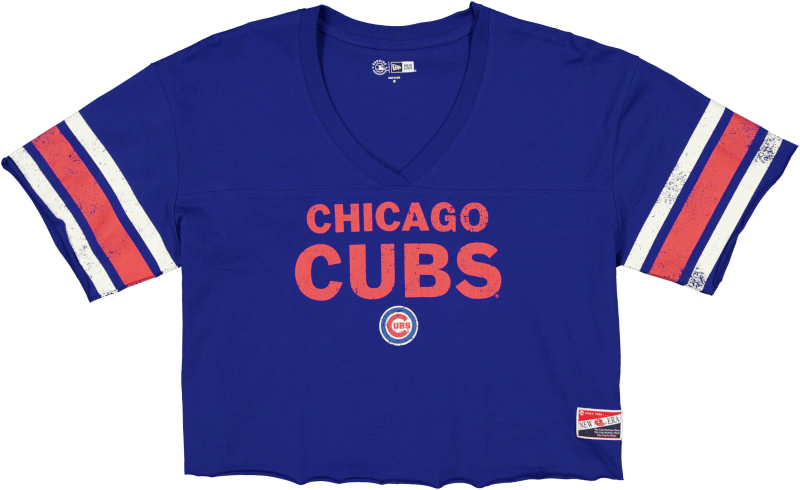 Chicago Cubs Throwback Cropped Women's T-Shirt
