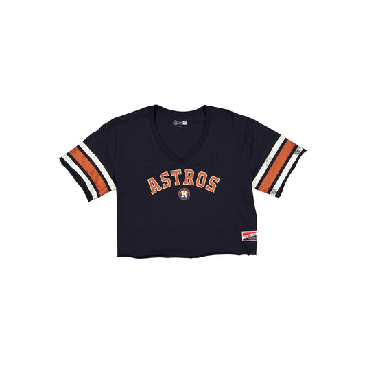 Houston Astros Throwback Cropped Women's T-Shirt - New Era Cap