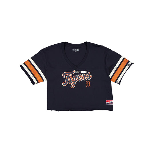 Detroit Tigers Throwback Cropped Women's T-Shirt - New Era Cap