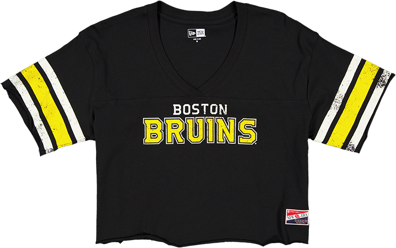 Boston Bruins Throwback Cropped Women's T-Shirt