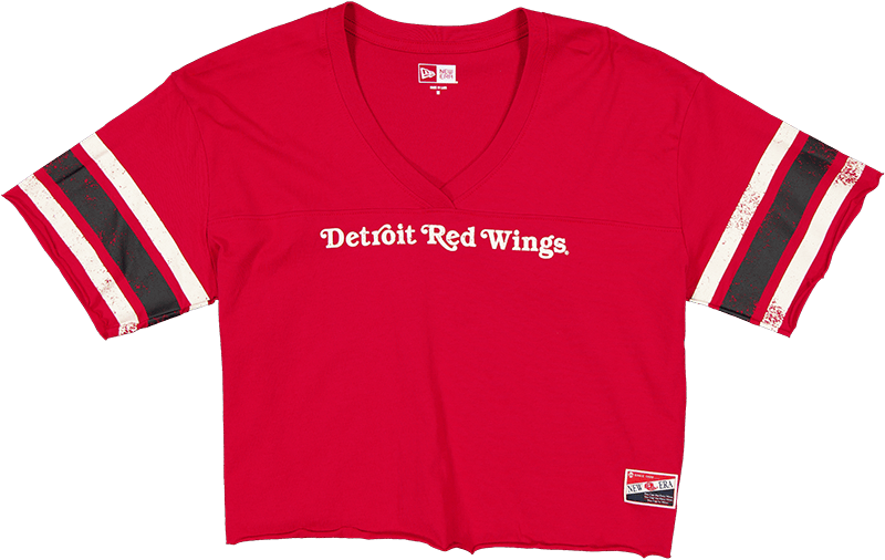 Detroit Red Wings Throwback Cropped Women's T-Shirt