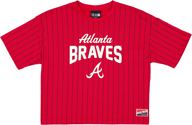 Atlanta Braves Throwback Pinstripe Women's T-Shirt