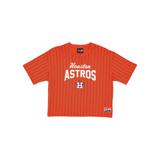 Houston Astros Throwback Pinstripe Women's T-Shirt - New Era Cap