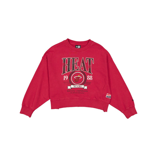 Miami Heat Throwback Women's Crewneck - New Era Cap