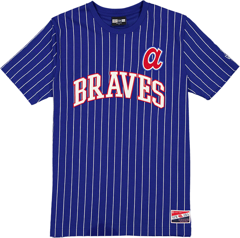 Atlanta Braves Throwback Pinstripe Wordmark T-Shirt