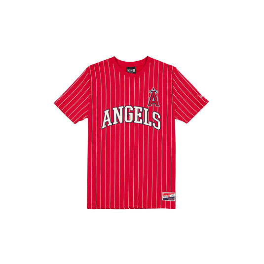 Los Angeles Angels Throwback Pinstripe Wordmark T-Shirt - New Era Cap