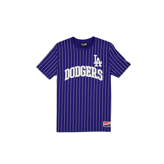 Los Angeles Dodgers Throwback Pinstripe Wordmark T-Shirt - New Era Cap