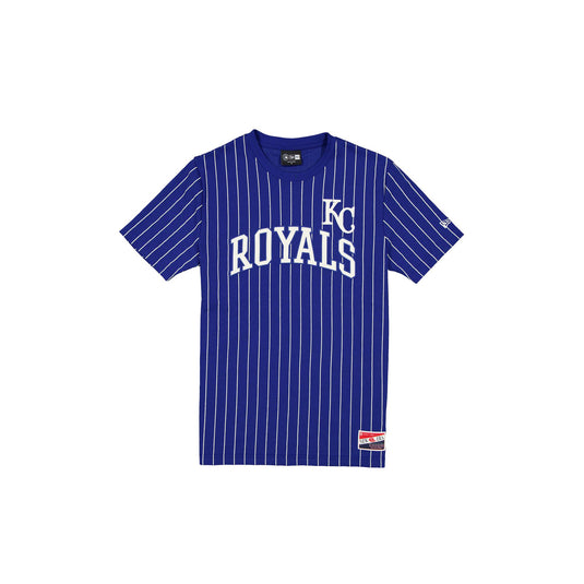 Kansas City Royals Throwback Pinstripe Wordmark T-Shirt - New Era Cap