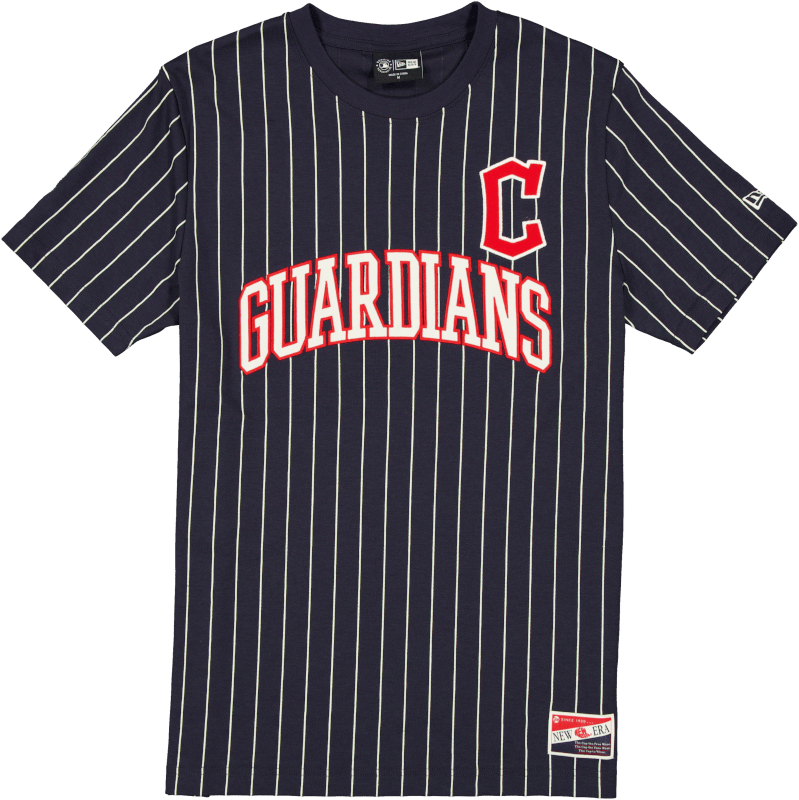 Cleveland Guardians Throwback Pinstripe Wordmark T-Shirt