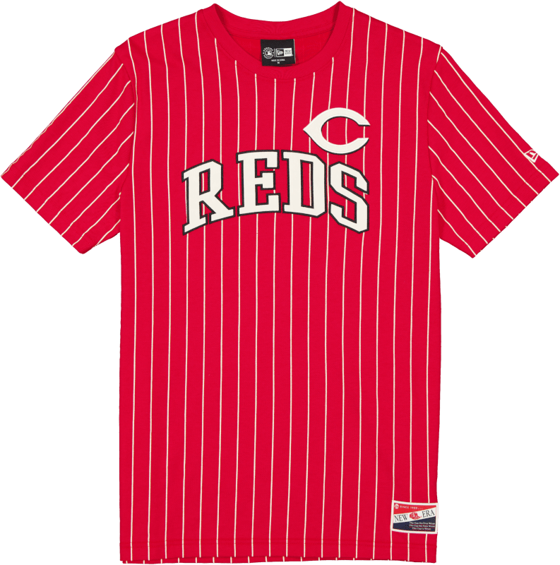 Cincinnati Reds Throwback Pinstripe Wordmark T-Shirt
