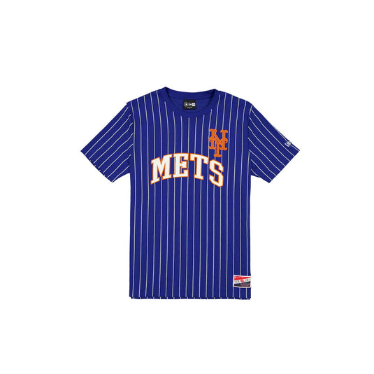 New York Mets Throwback Pinstripe Wordmark T-Shirt - New Era Cap