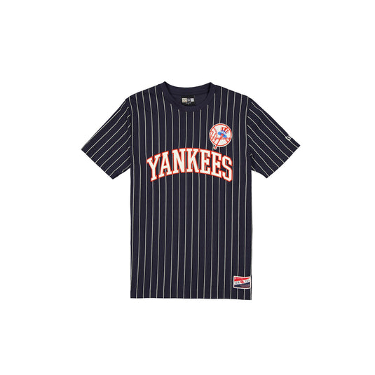 New York Yankees Throwback Pinstripe Wordmark T-Shirt - New Era Cap
