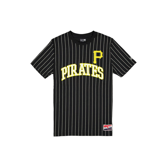 Pittsburgh Pirates Throwback Pinstripe Wordmark T-Shirt - New Era Cap
