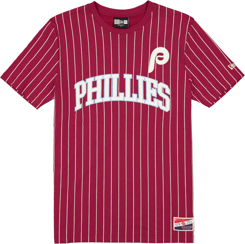 Philadelphia Phillies Throwback Pinstripe Wordmark T-Shirt