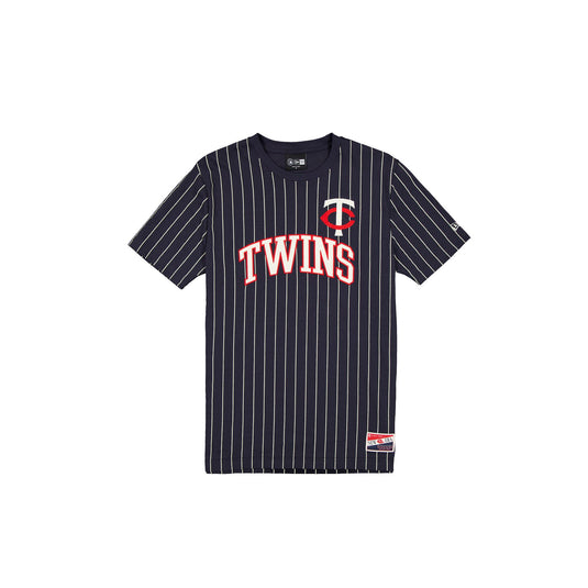 Minnesota Twins Throwback Pinstripe Wordmark T-Shirt - New Era Cap