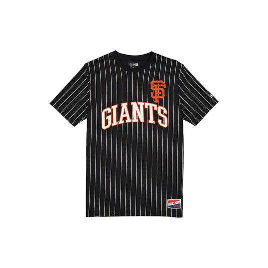 San Francisco Giants Throwback Pinstripe Wordmark T-Shirt - New Era Cap