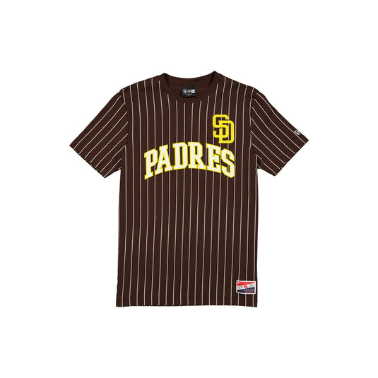 San Diego Padres Throwback Pinstripe Wordmark T-Shirt - New Era Cap