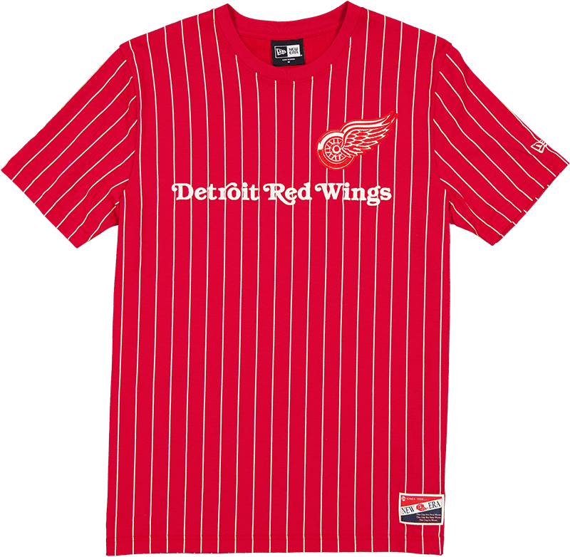 Detroit Red Wings Throwback Pinstripe Wordmark T-Shirt