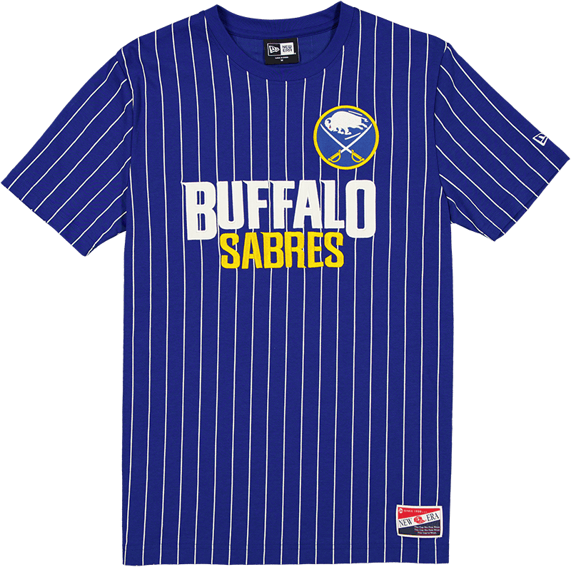 Buffalo Sabres Throwback Pinstripe Wordmark T-Shirt