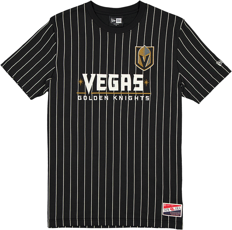 Vegas Golden Knights Throwback Pinstripe Wordmark T-Shirt