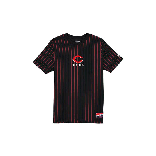 Cincinnati Reds Throwback Pinstripe T-Shirt - New Era Cap