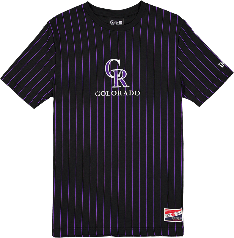 Colorado Rockies Throwback Pinstripe T-Shirt