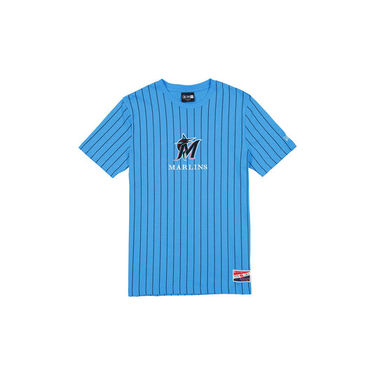 Miami Marlins Throwback Pinstripe T-Shirt - New Era Cap