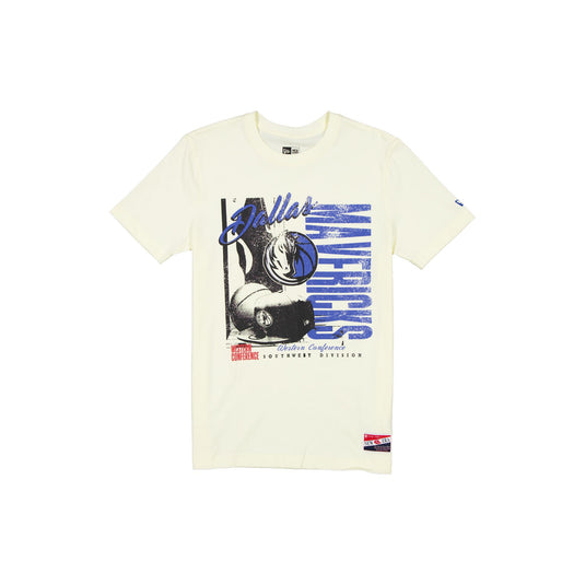 Dallas Mavericks Throwback White T-Shirt - New Era Cap