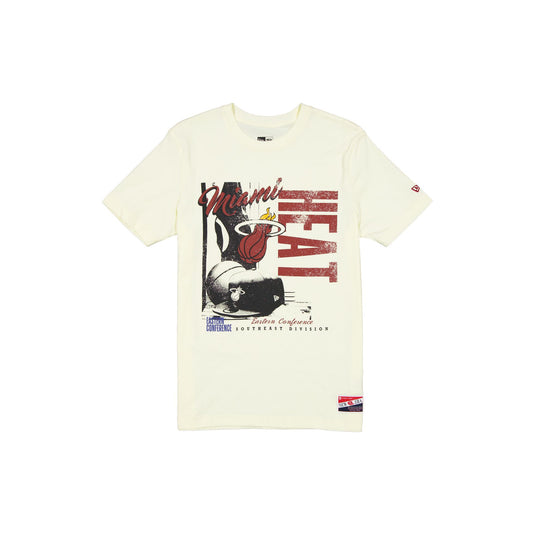 Miami Heat Throwback White T-Shirt - New Era Cap