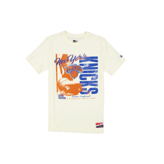 New York Knicks Throwback White T-Shirt - New Era Cap