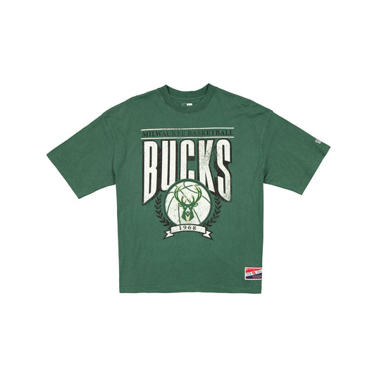 Milwaukee Bucks Throwback Boxy T-Shirt - New Era Cap