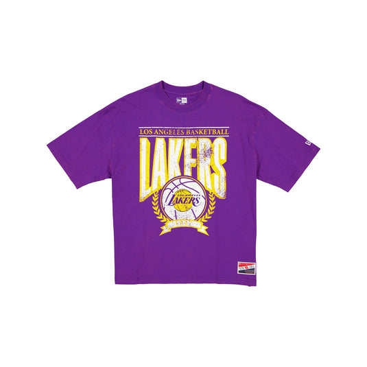 Los Angeles Lakers Throwback Boxy T-Shirt - New Era Cap