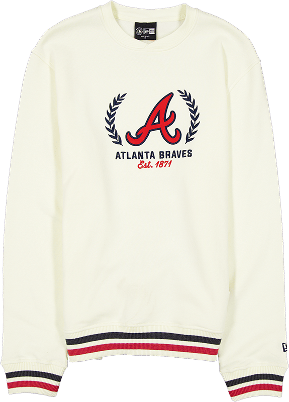 Atlanta Braves Throwback Chrome White Crewneck