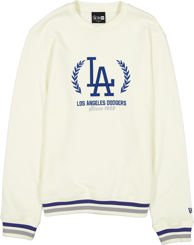 Los Angeles Dodgers Throwback Chrome White Crewneck