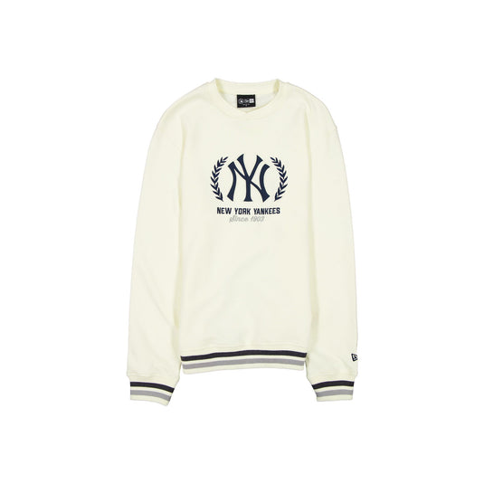 New York Yankees Throwback Chrome White Crewneck - New Era Cap