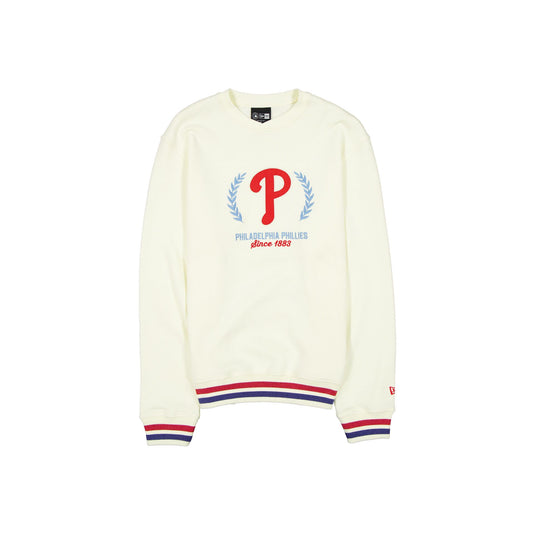 Philadelphia Phillies Throwback Chrome White Crewneck - New Era Cap
