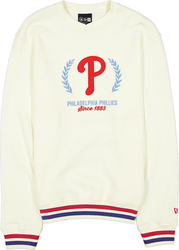 Philadelphia Phillies Throwback Chrome White Crewneck