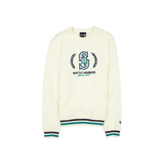 Seattle Mariners Throwback Chrome White Crewneck - New Era Cap