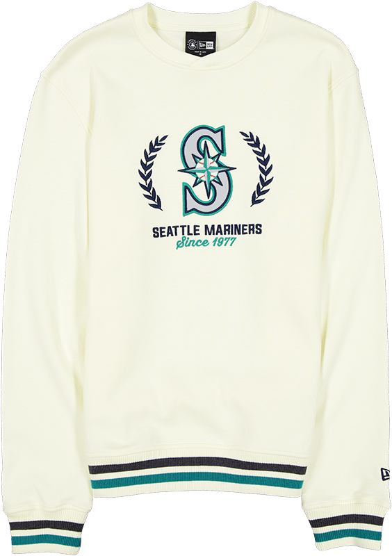 Seattle Mariners Throwback Chrome White Crewneck