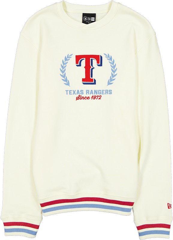 Texas Rangers Throwback Chrome White Crewneck