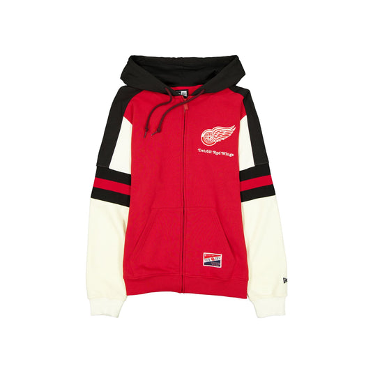 Detroit Red Wings Throwback Zipper Hoodie - New Era Cap