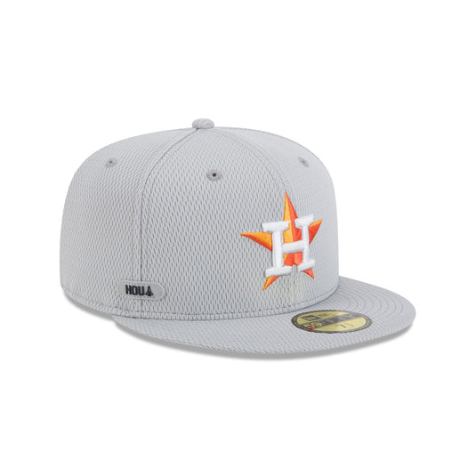 Houston Astros 2025 Clubhouse Gray 59FIFTY Fitted Hat - New Era Cap
