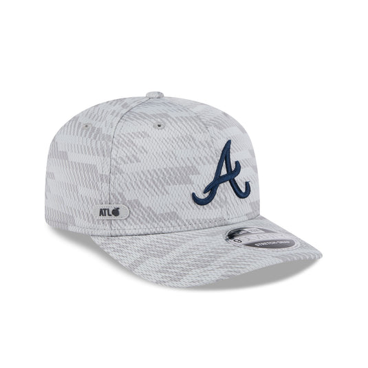 Atlanta Braves 2025 Clubhouse Gray 9SEVENTY Stretch-Snap Hat - New Era Cap