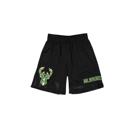 Milwaukee Bucks Mesh Black Shorts - New Era Cap