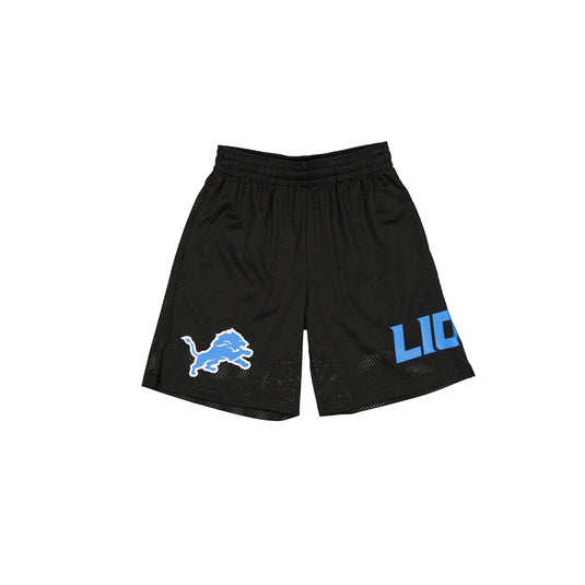 Detroit Lions Mesh Black Shorts - New Era Cap