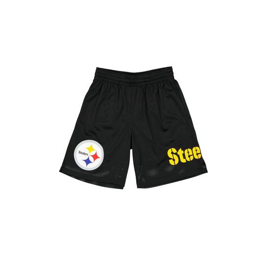 Pittsburgh Steelers Mesh Black Shorts - New Era Cap
