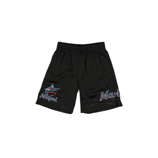 Miami Marlins Mesh Black Shorts - New Era Cap