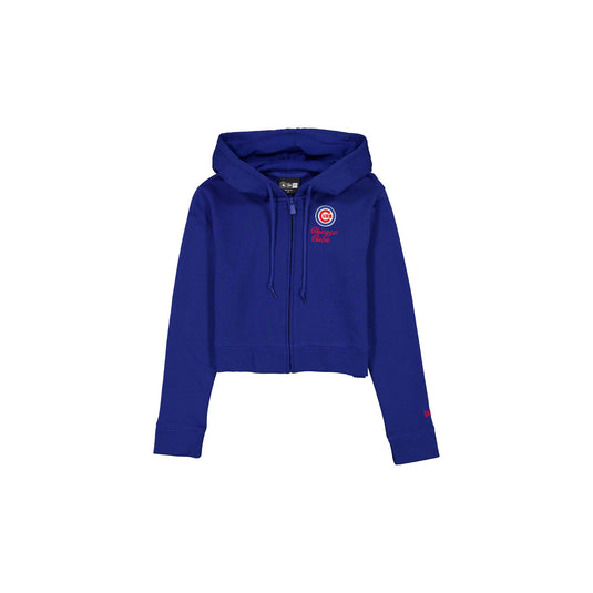 Chicago Cubs Game Day Cropped Women's Zipper Hoodie - New Era Cap