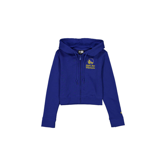 Golden State Warriors Game Day Cropped Women's Zipper Hoodie - New Era Cap